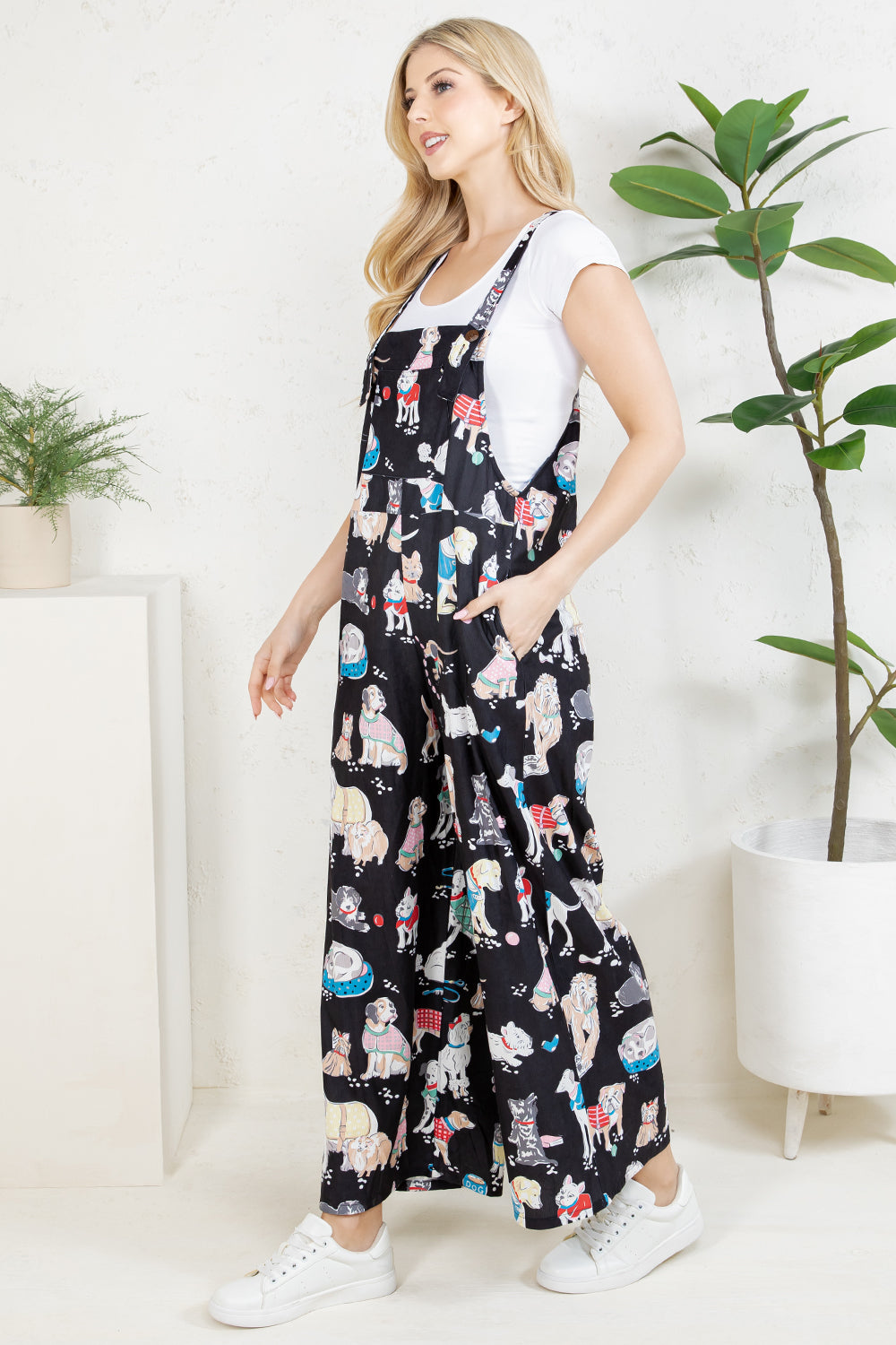 Dogs Wide Leg Overall