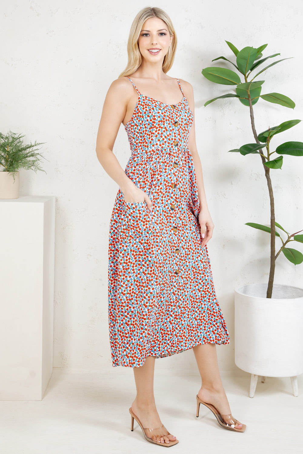 Retro Strawbeery Cami Dress