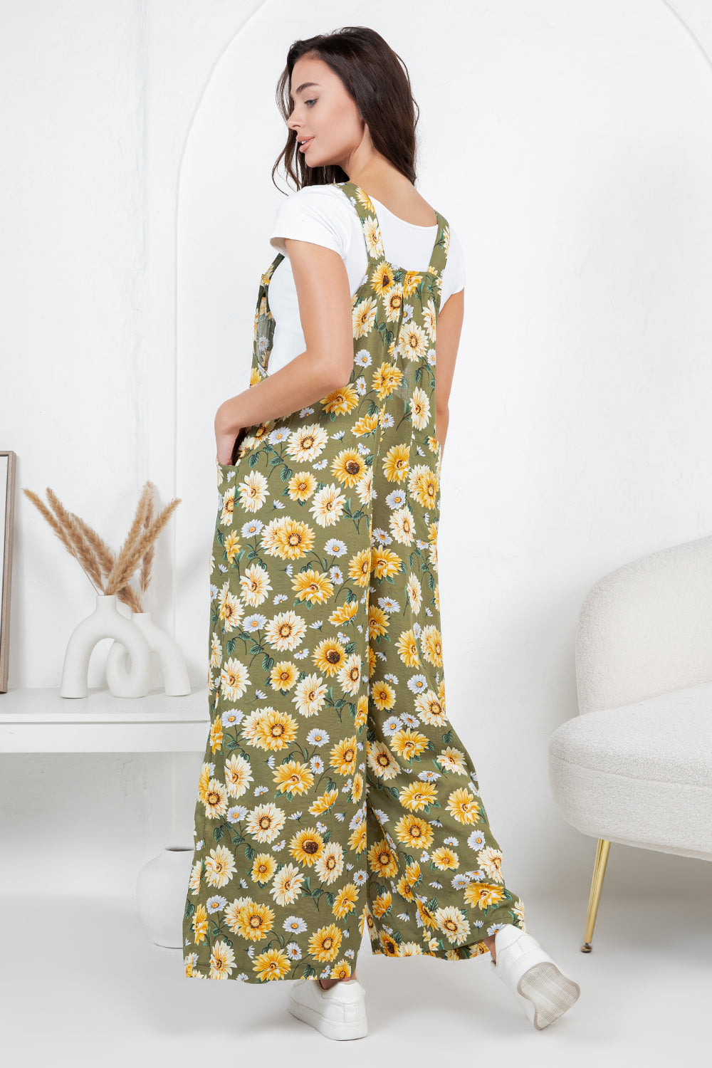 Flower Print Overall
