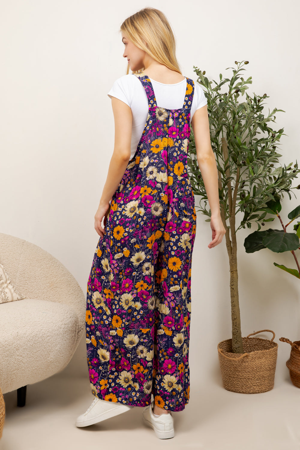Retro Floral Overall