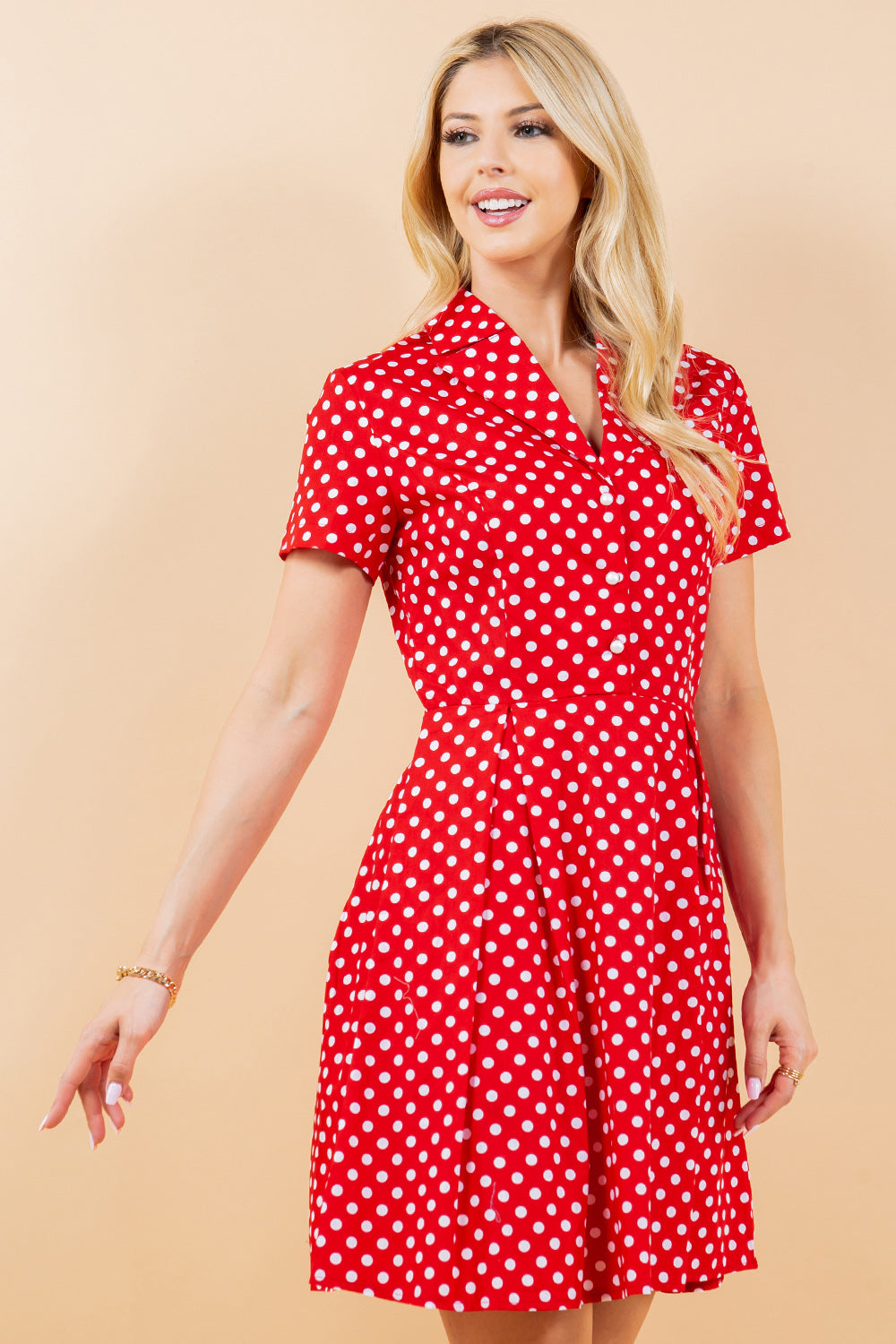 Polka Dot Fit and Flare Dress