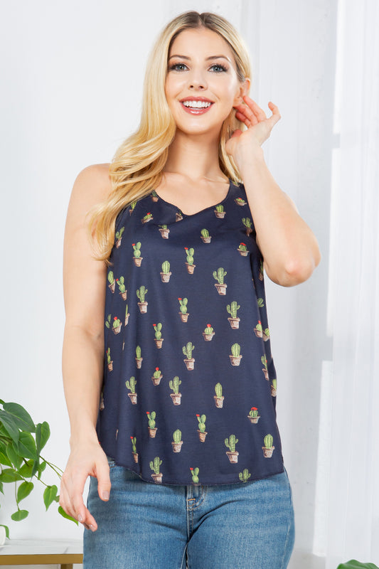 All Over Cactus Tank Top