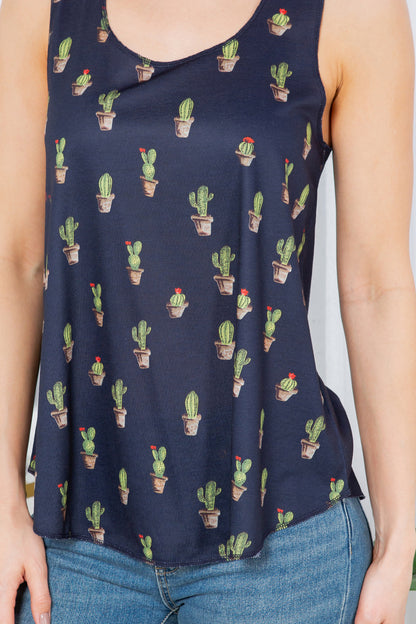 All Over Cactus Tank Top