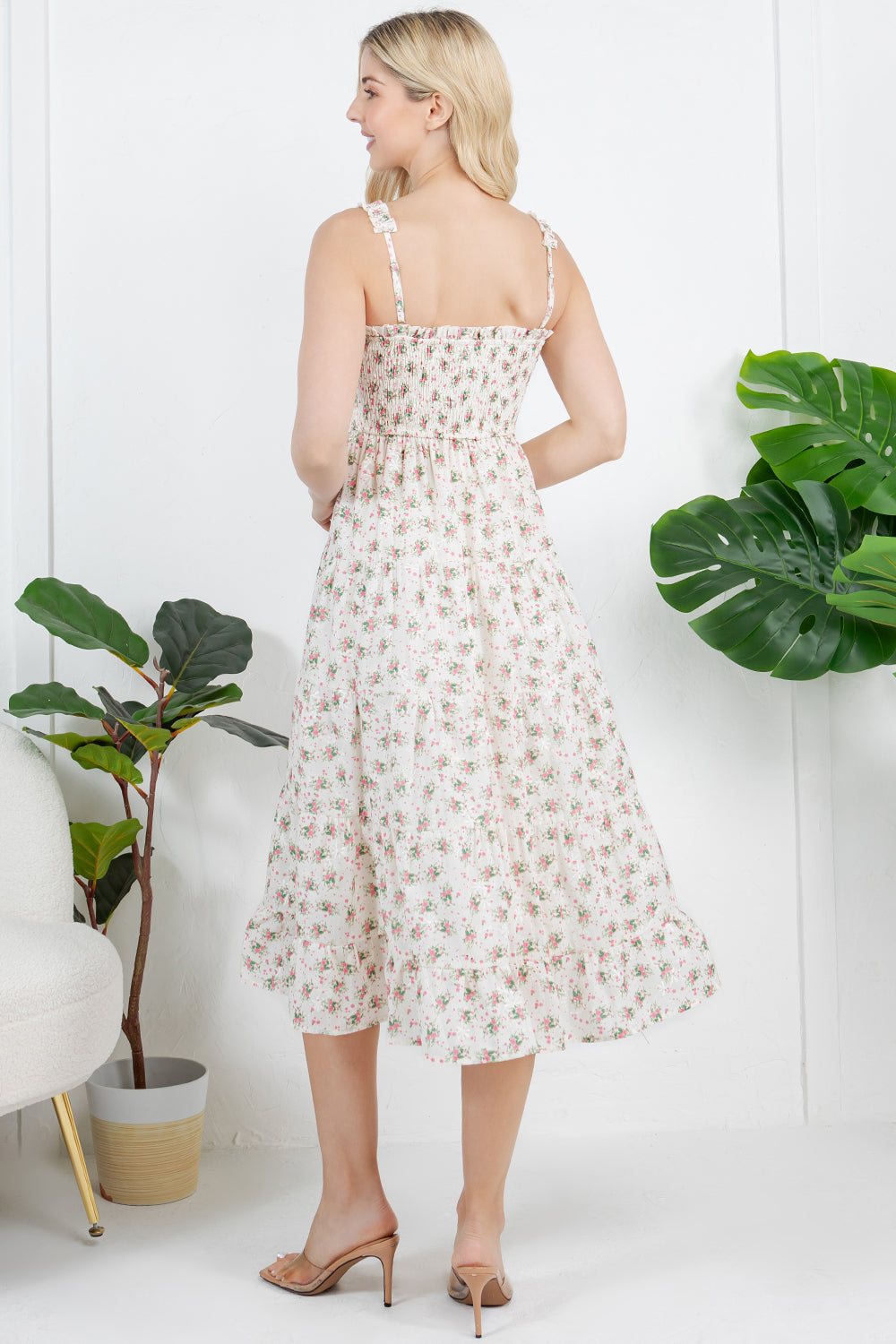 Floral Print With embroidery detailed Dress