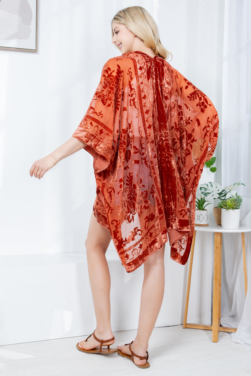 Bohemian Burnout Velvet Kimono