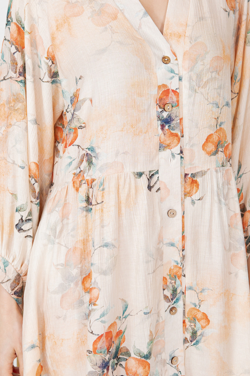 Floral Print Button Down Dress