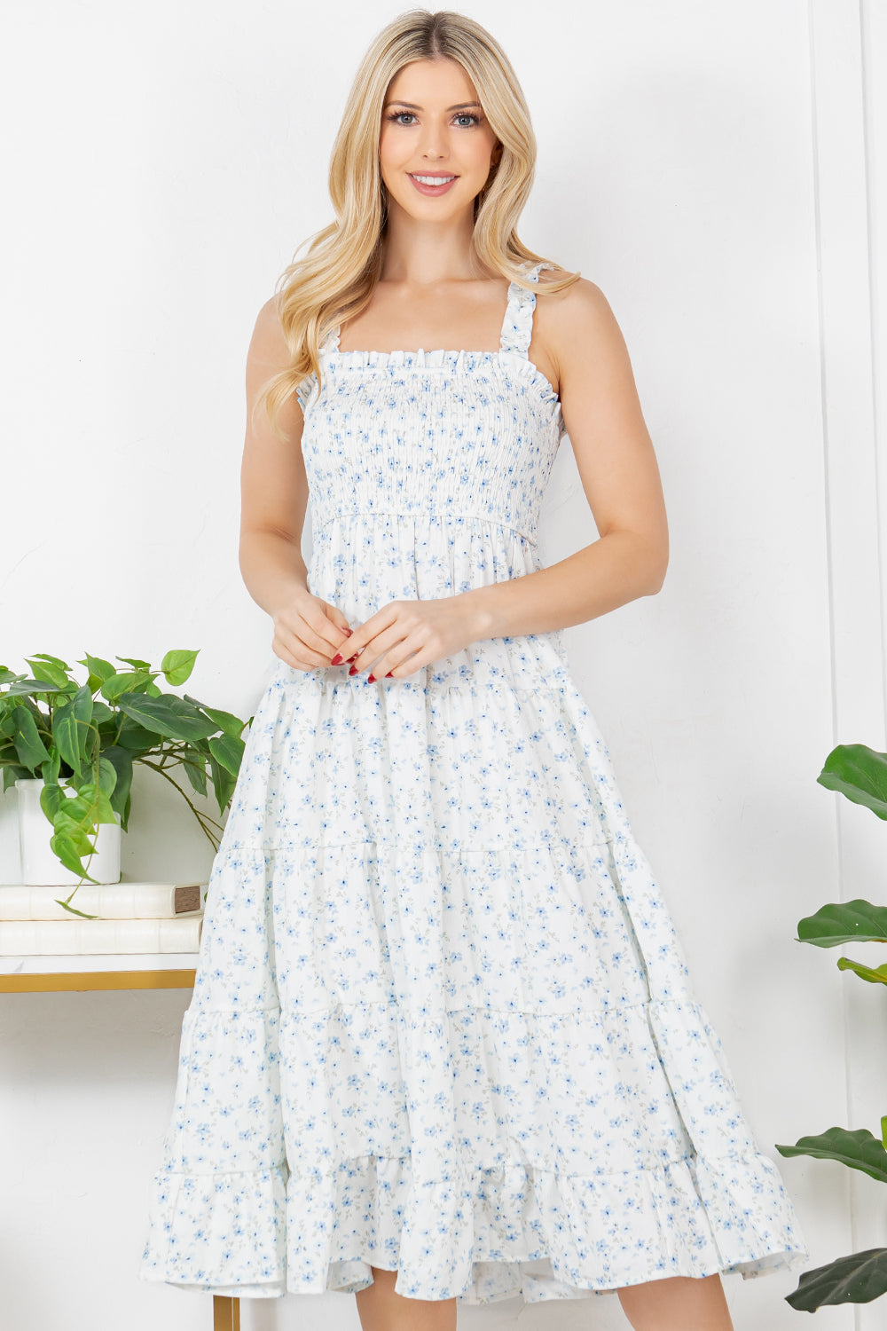 Summer Floral Print Short Dress