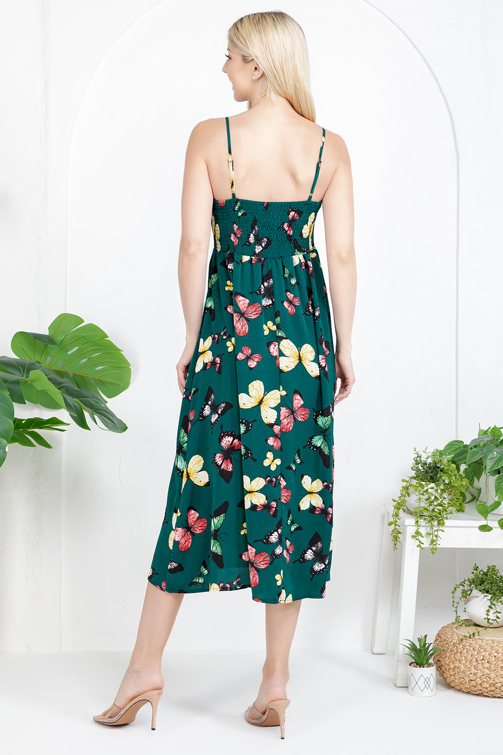 Green Butterfly Cami Dress