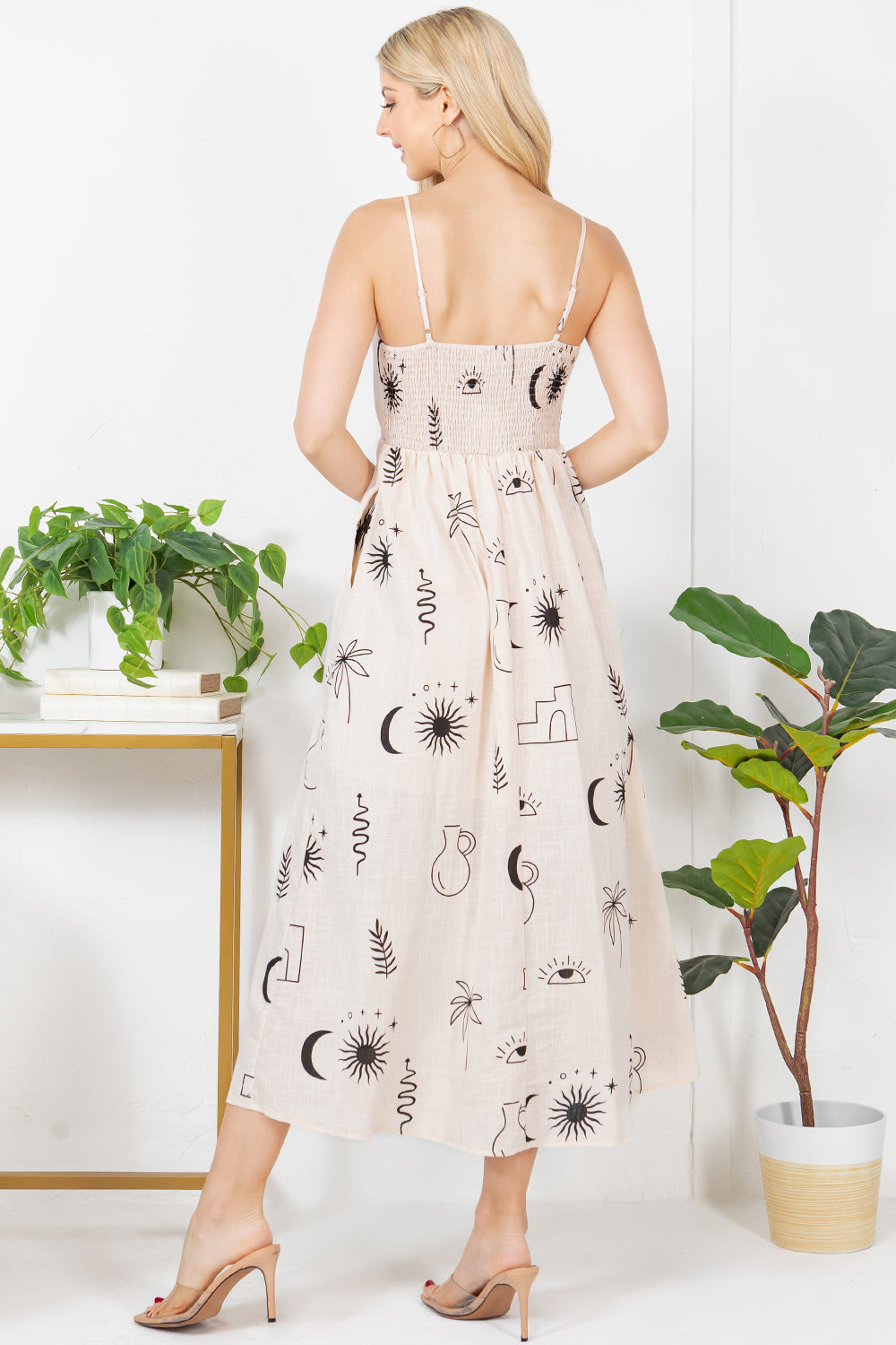 Summer Aesthetic Print Cotton Dress