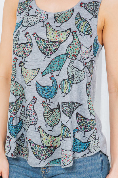 All Over Chicken Tank Top