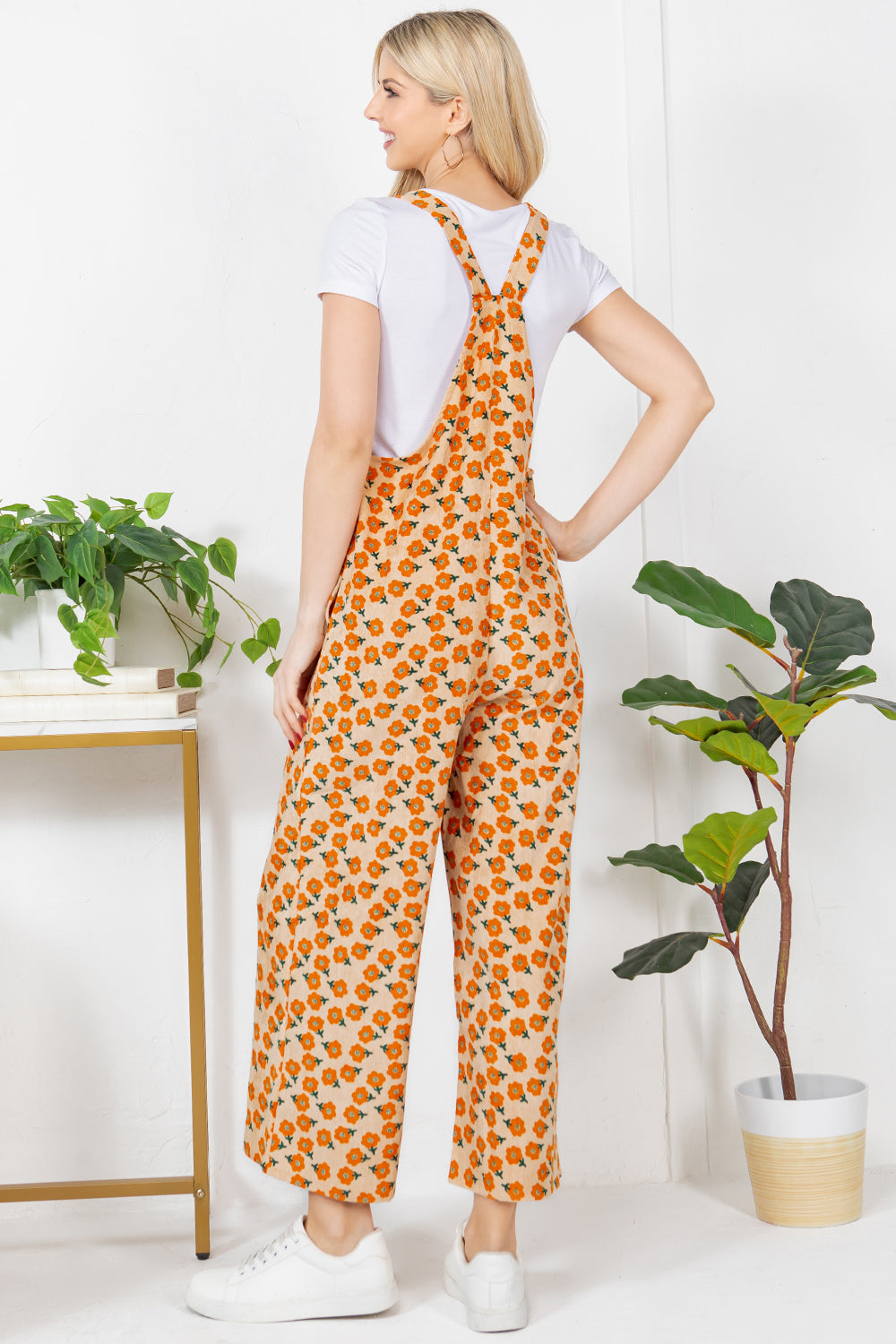 Flower Corduroy Overall