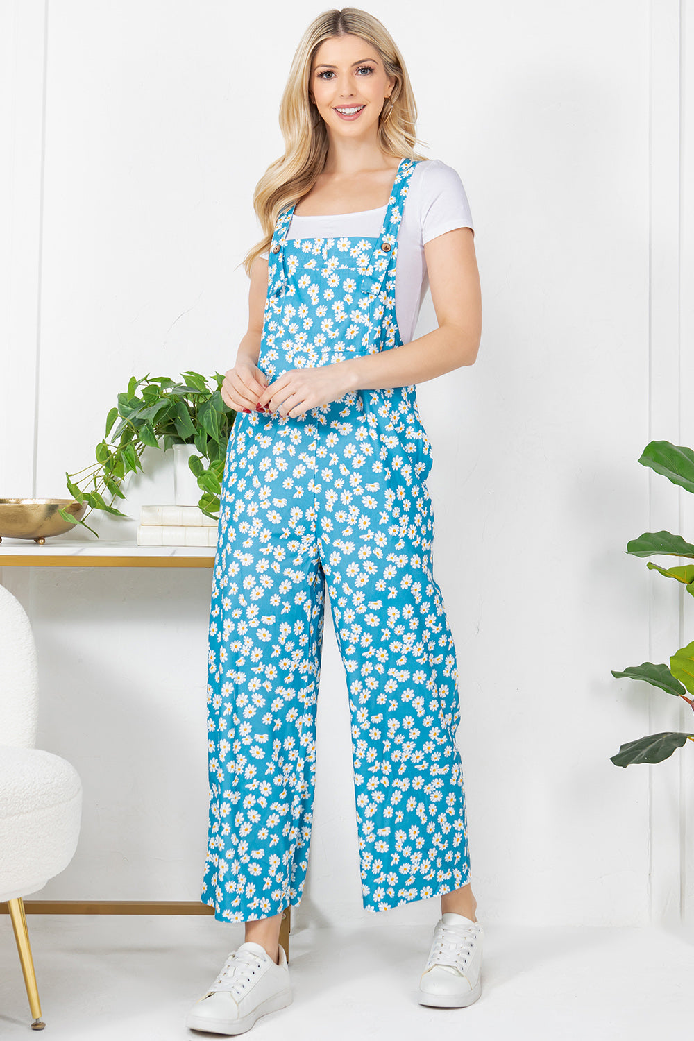 Daisy Flower Corduroy Overall