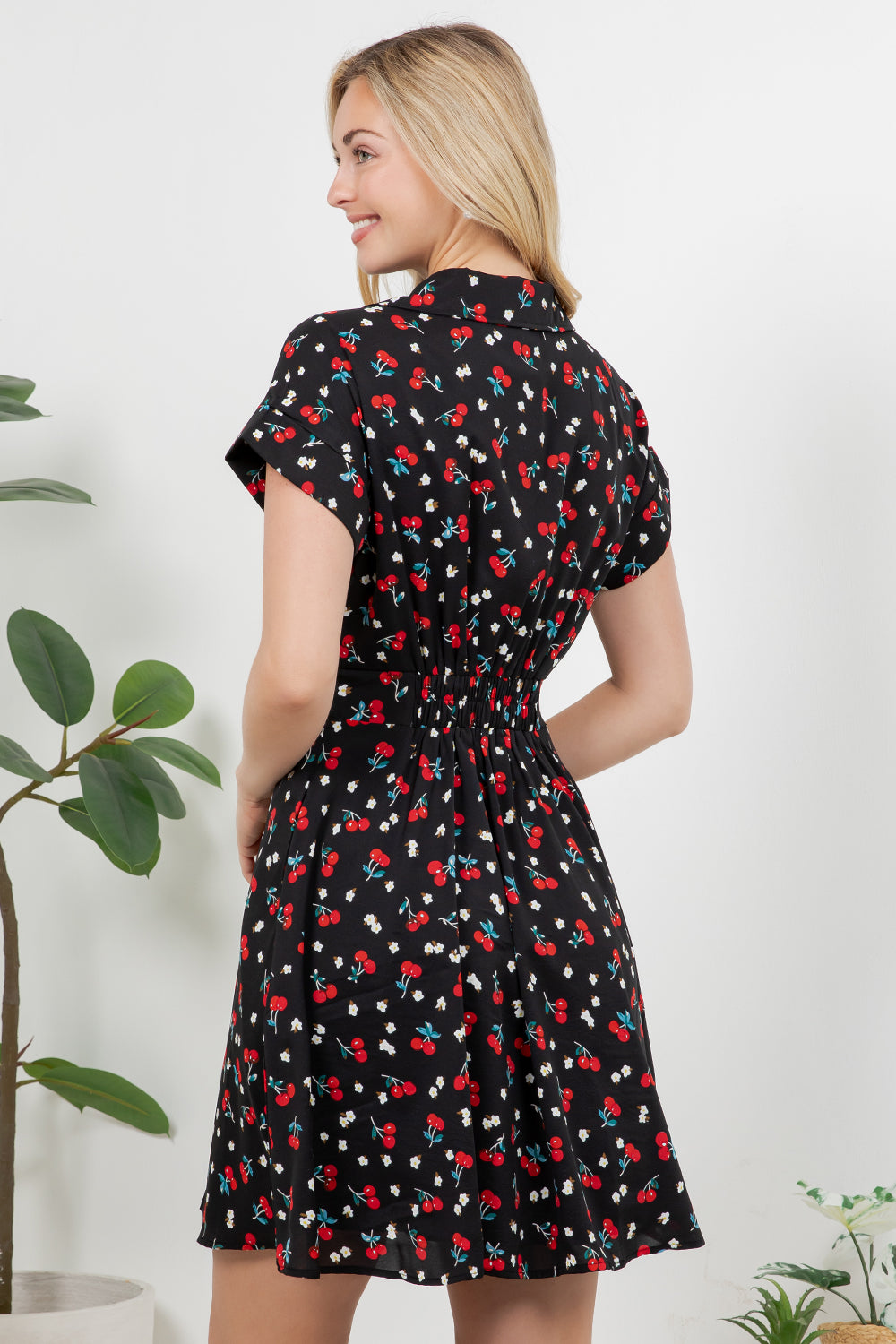 Cherry Print Retro Style Dress