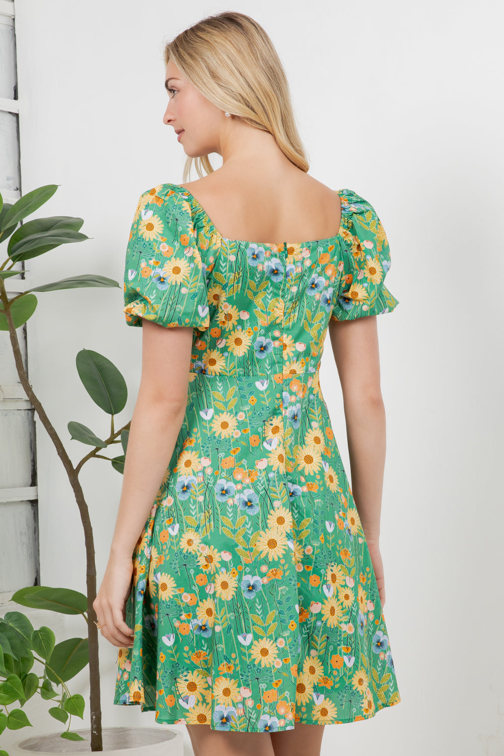 Sunflower Print Dress