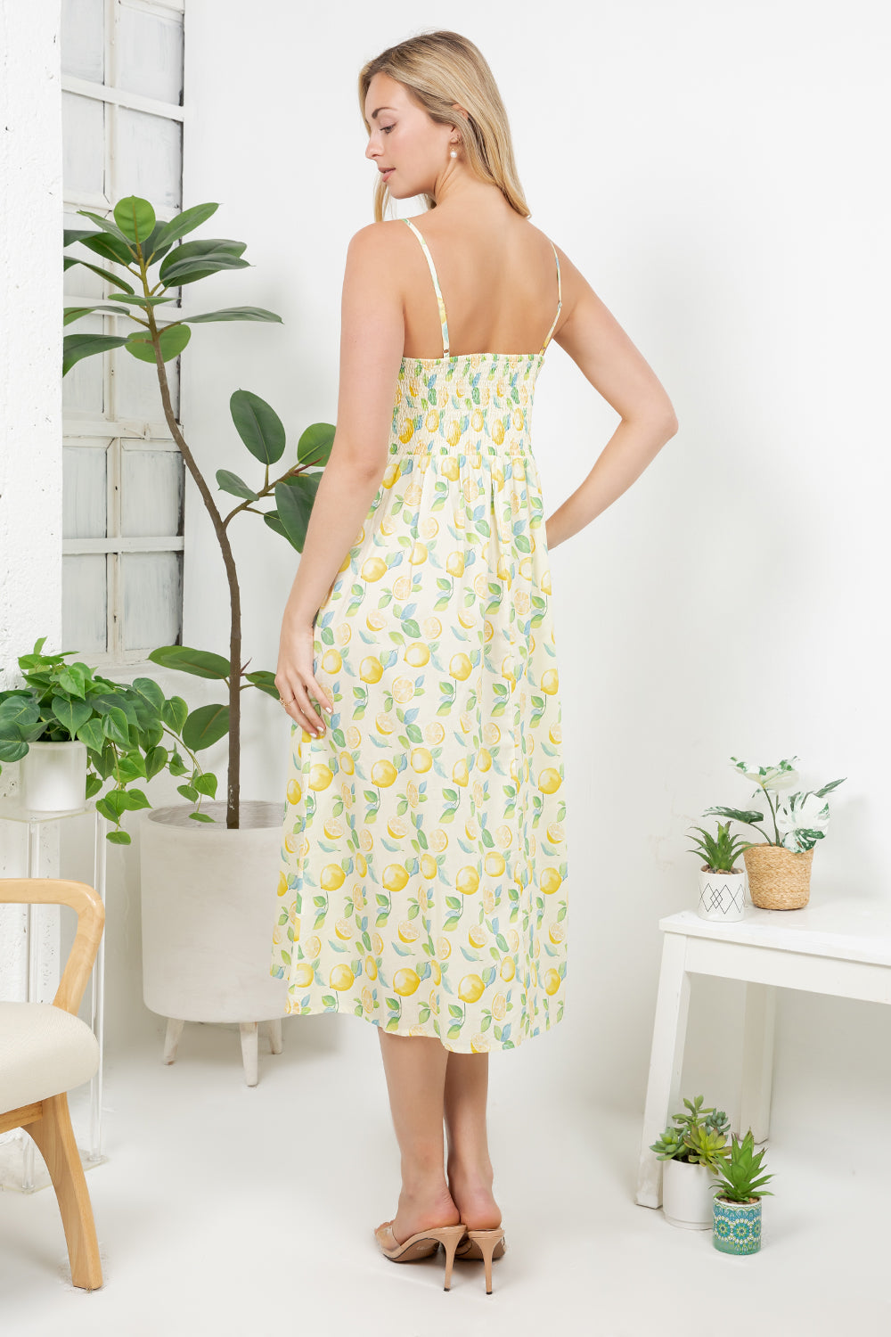 Lemon Print Cami Dress