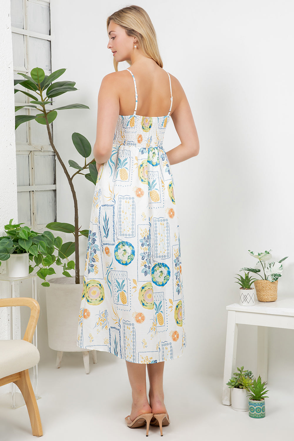 Fruit Sticker Print Cami Dress