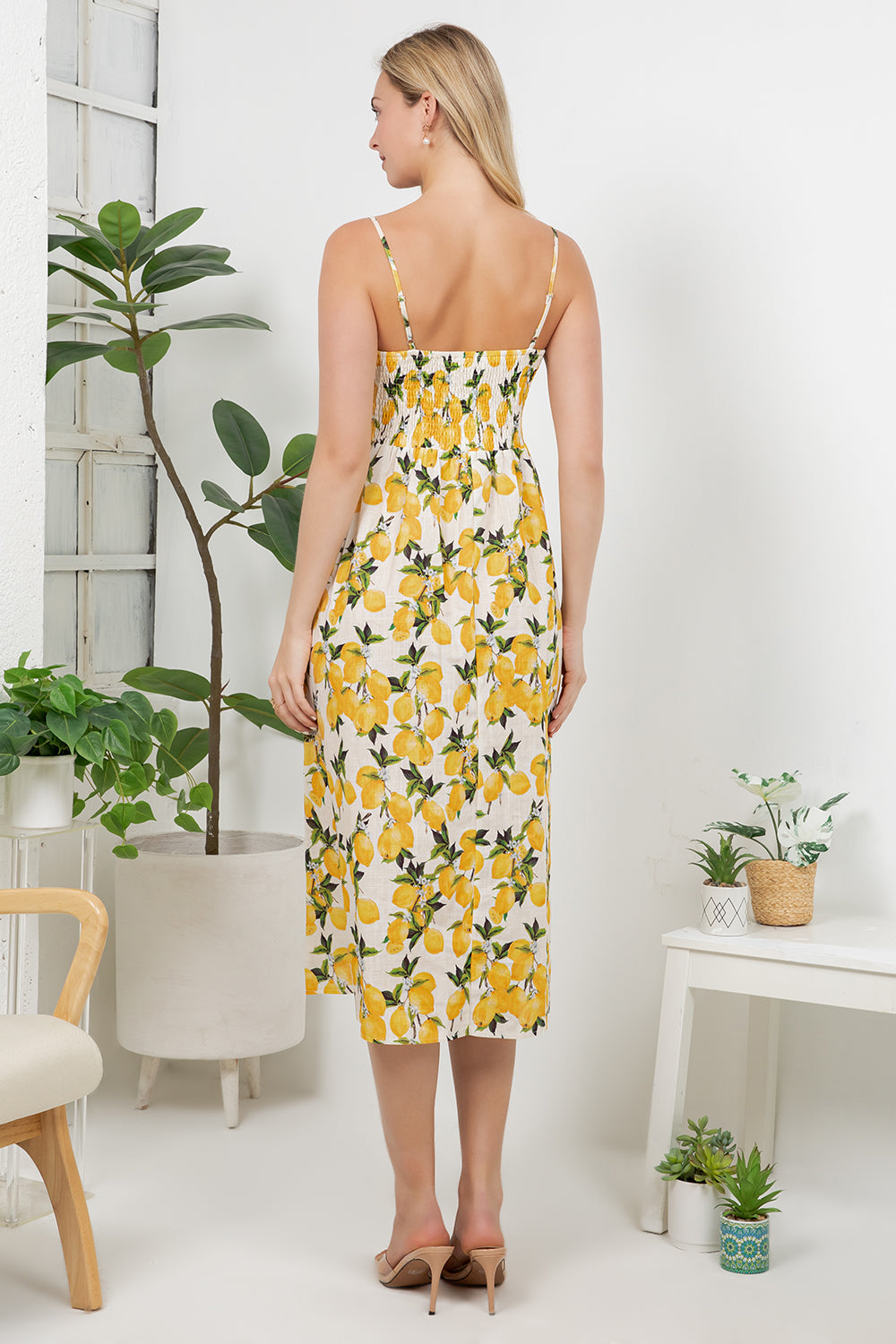 Lemon Print Cami Dress