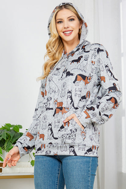 Variety Of Dog Pullover Plus Size hoodie