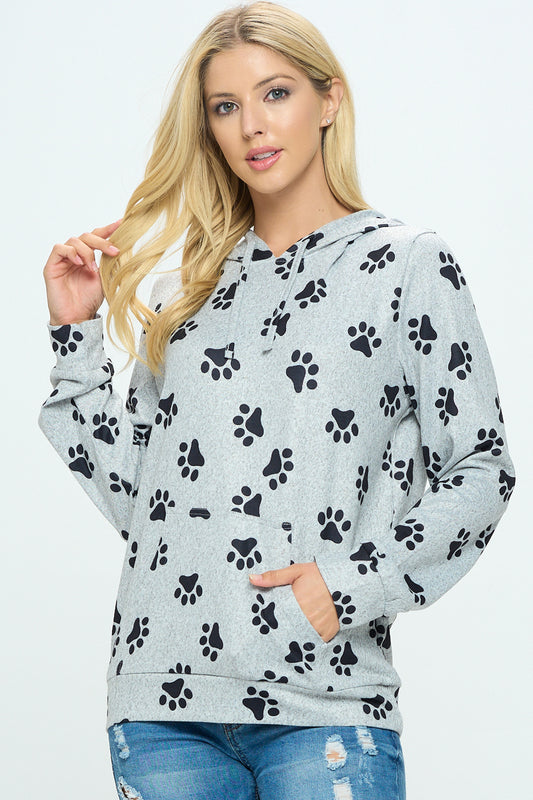 Paws Pullover Hoodie - Plus Size