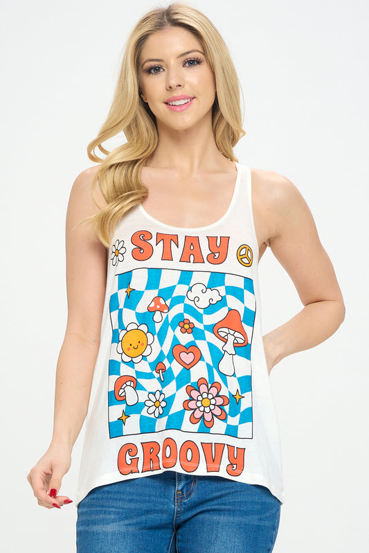 Stay Groovy Graphic Tank Top