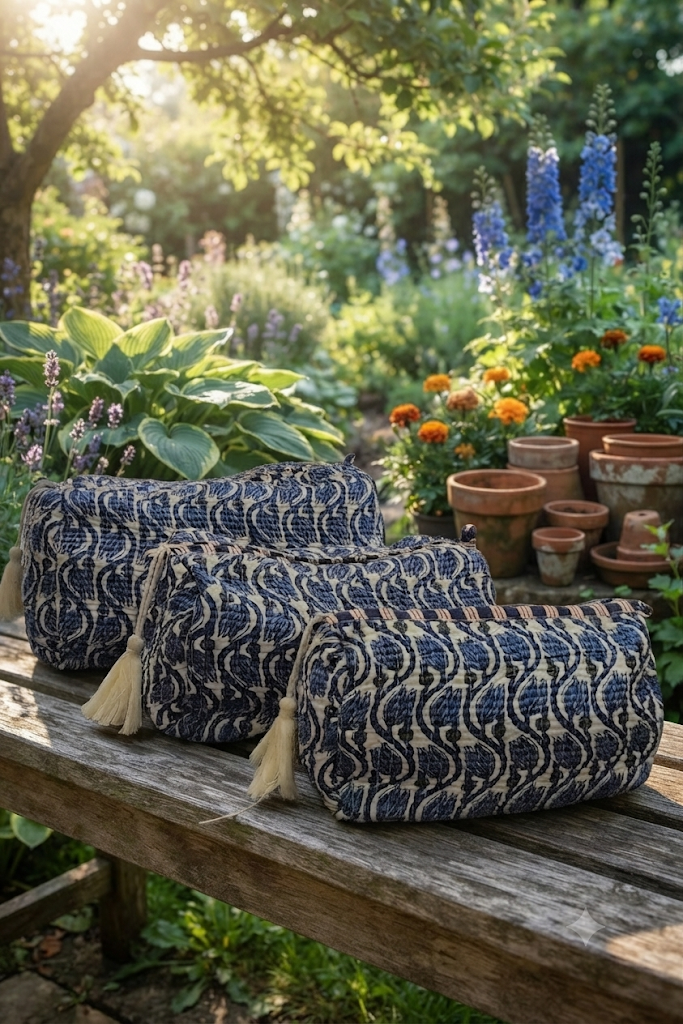 Quilted Makeup/Toiletry Bag
