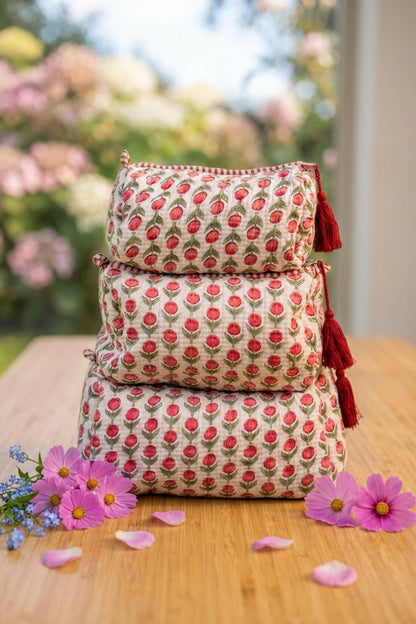 Quilted Makeup/Toiletry Bag
