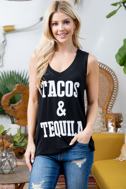 Tacos & Tequila Flowy top