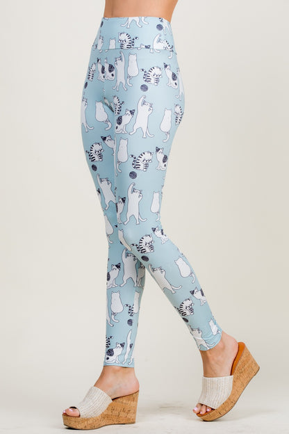 Dancing Cat Print Legging