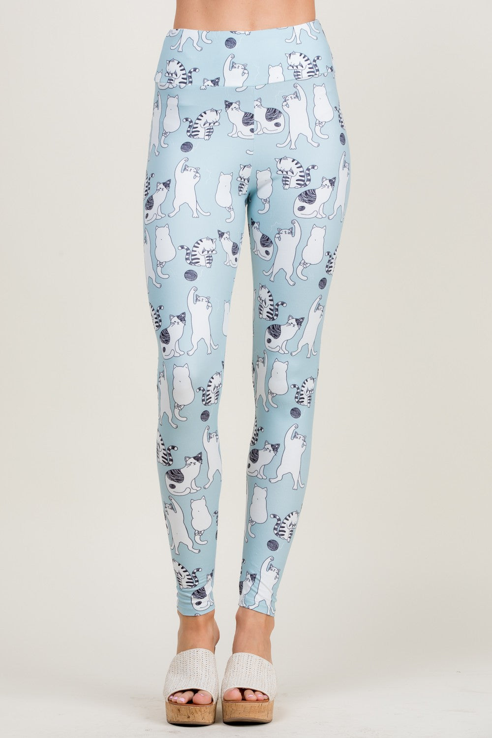 Dancing Cat Print Legging