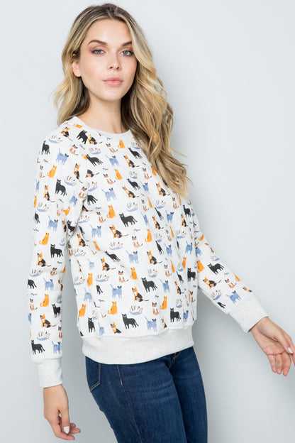 Colorful Cat Sweatshirt