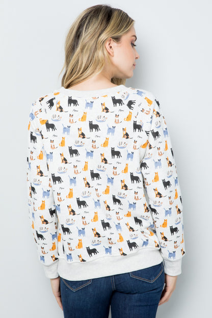 Colorful Cat Sweatshirt