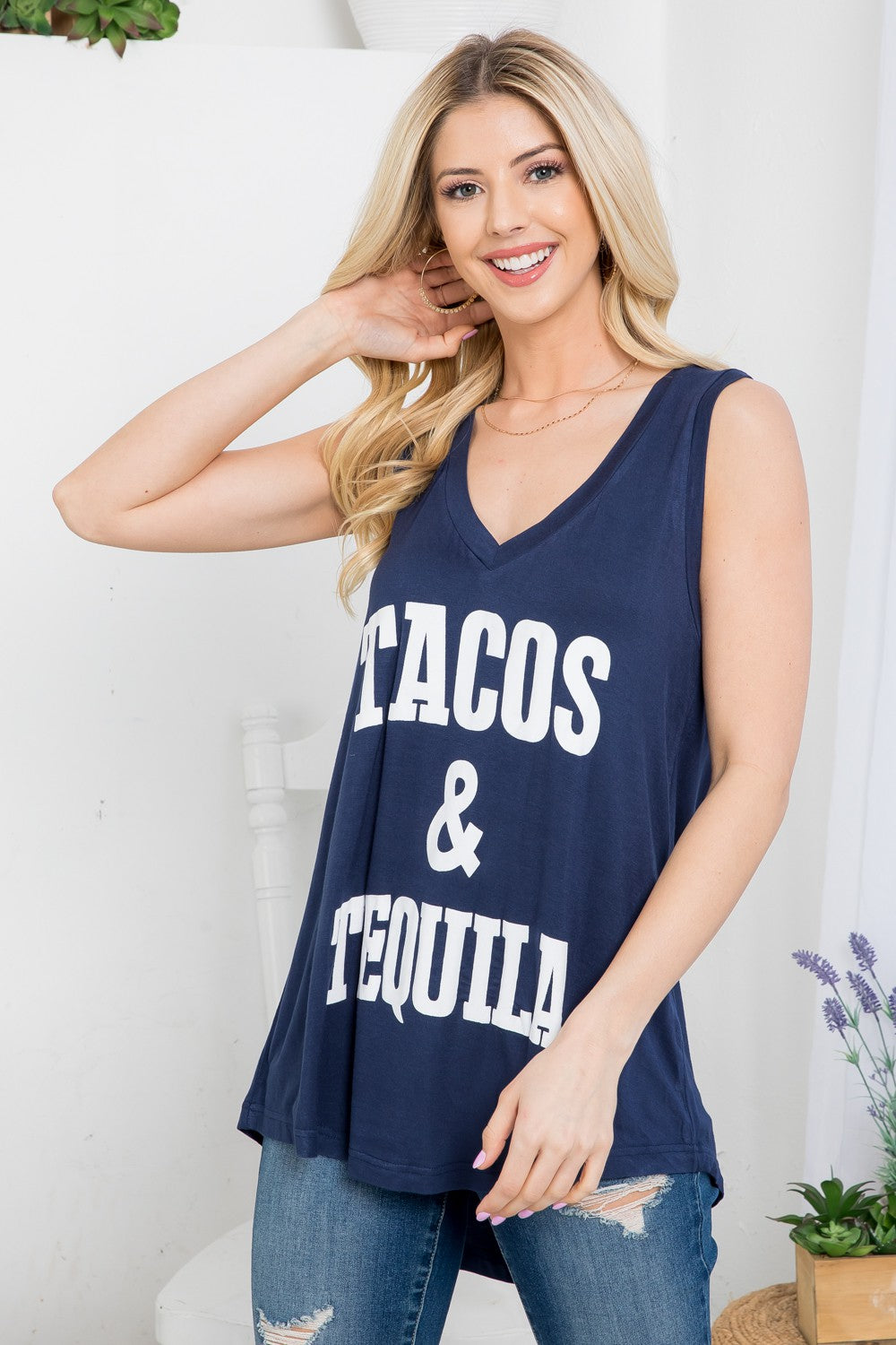 Tacos & Tequila Flowy top