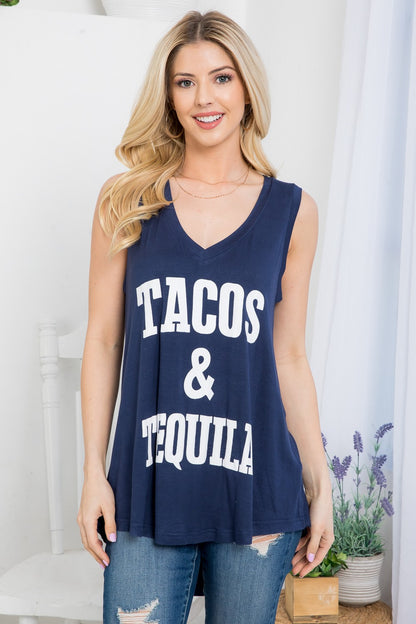 Tacos & Tequila Flowy top