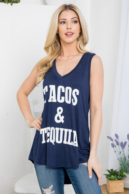 Tacos & Tequila Flowy top