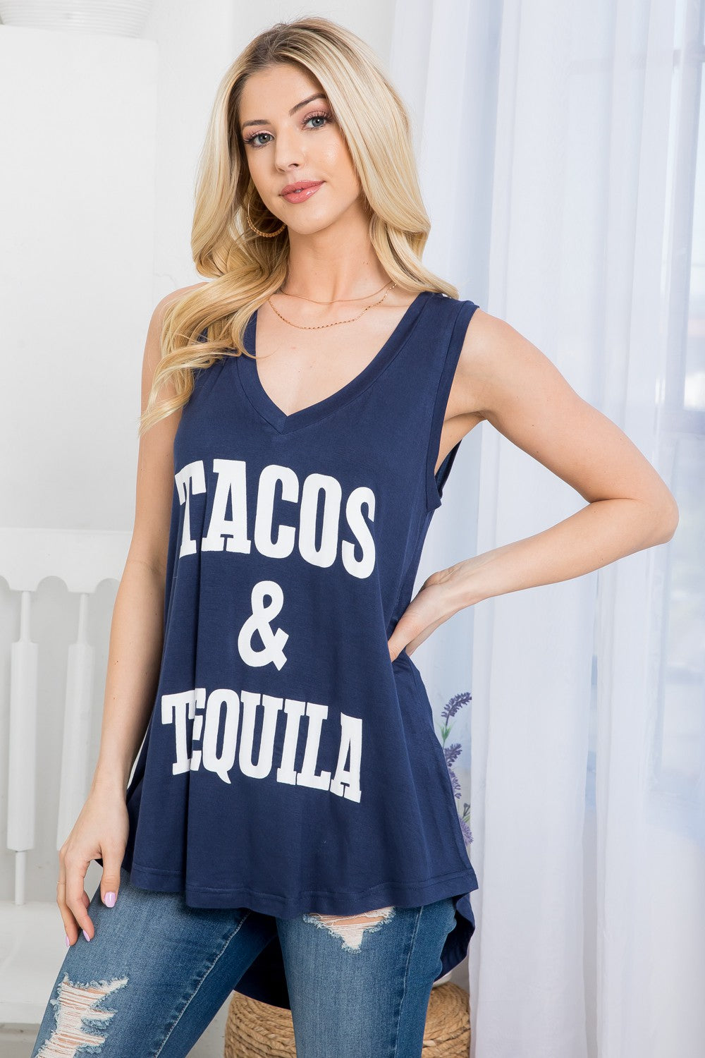 Tacos & Tequila Flowy top
