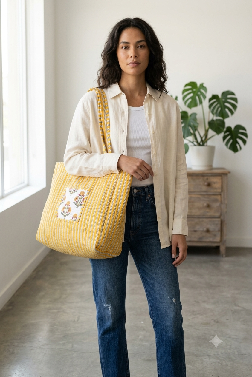 Quilted Tote Bag