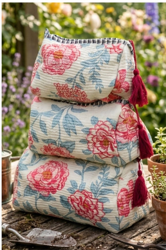 Quilted Makeup/Toiletry Bag