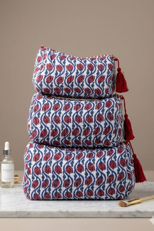 Quilted Makeup/Toiletry Bag