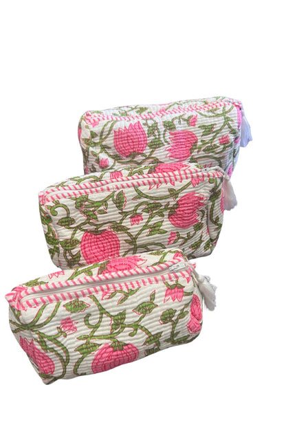 Quilted Makeup/Toiletry Bag