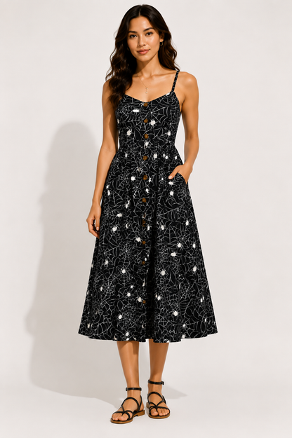 Spider Web Cami Maxi Dress