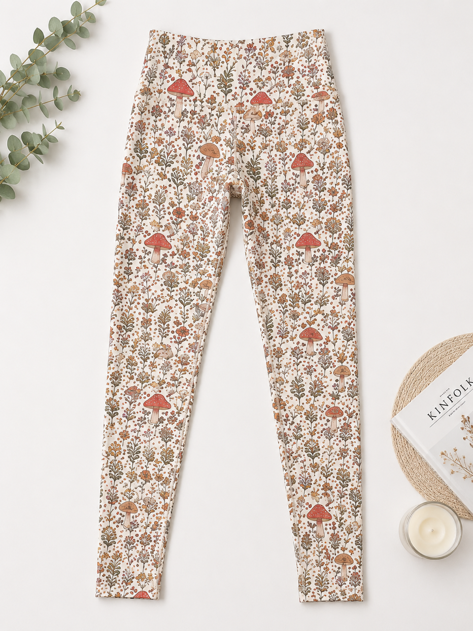 Whimsical Mushroom Print Legging