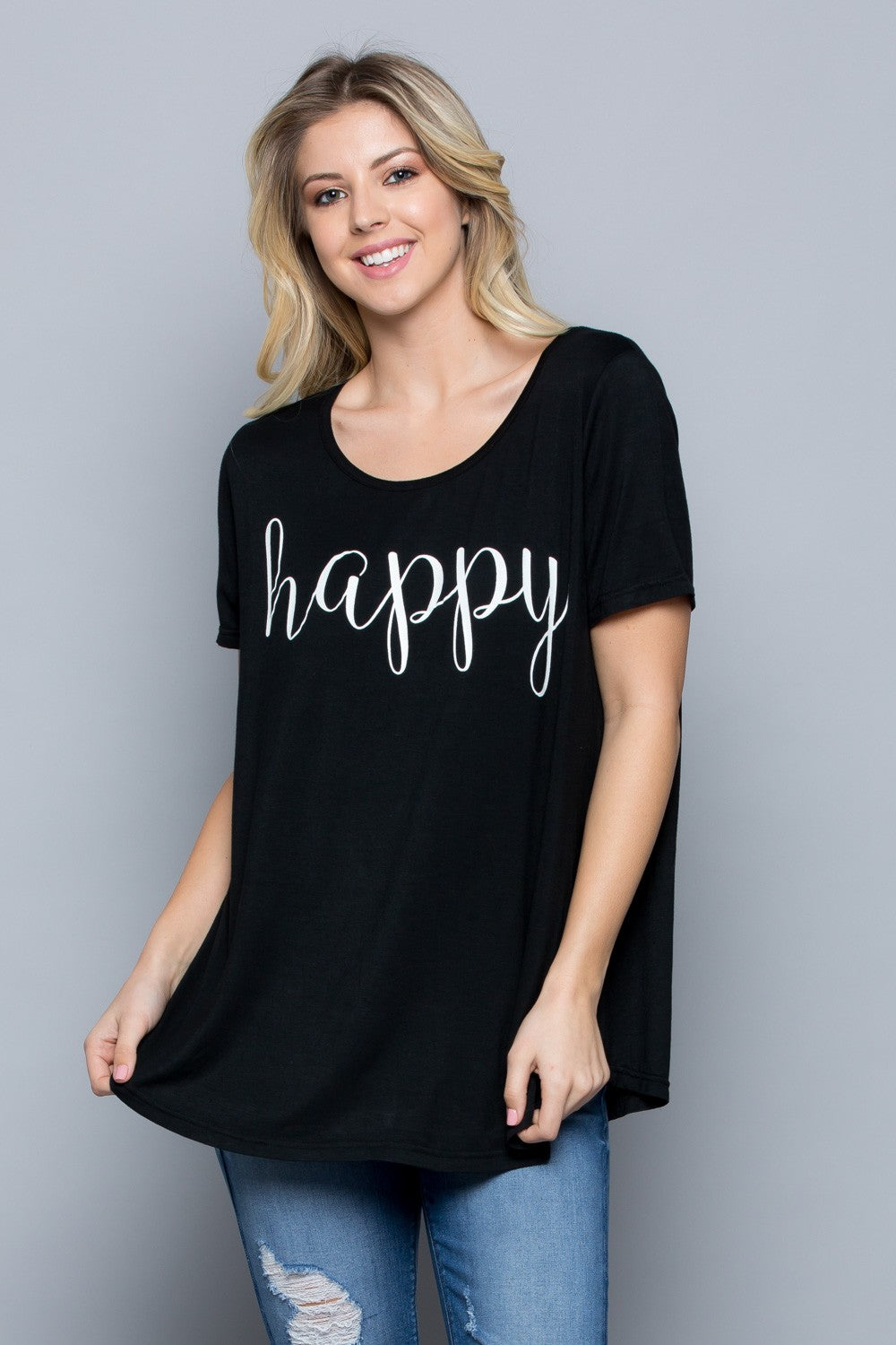 Happy Print Short-Sleeve T-Shirt