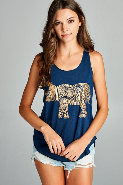 Gold Rhino Graphic Tanktop