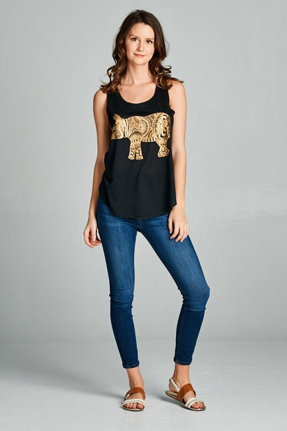 Gold Rhino Graphic Tanktop