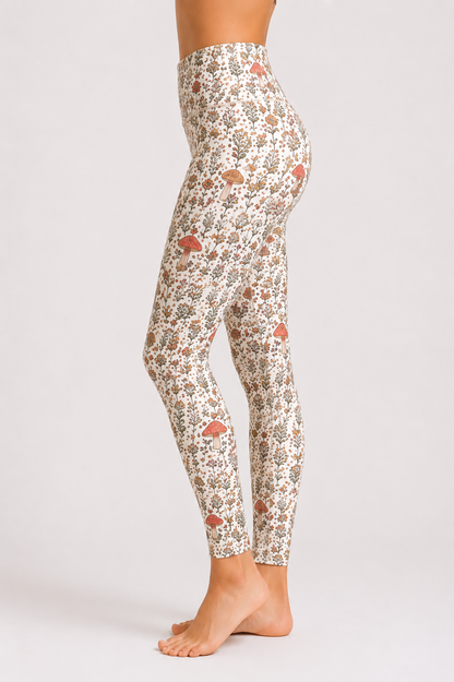 Whimsical Mushroom Print Legging