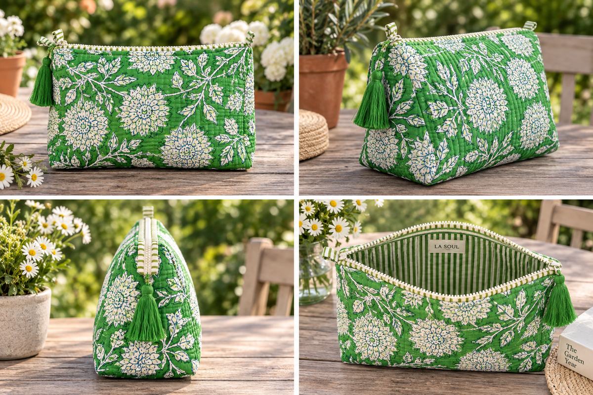 Quilted Makeup/Toiletry Bag