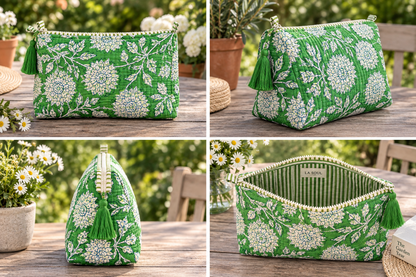 Quilted Makeup/Toiletry Bag