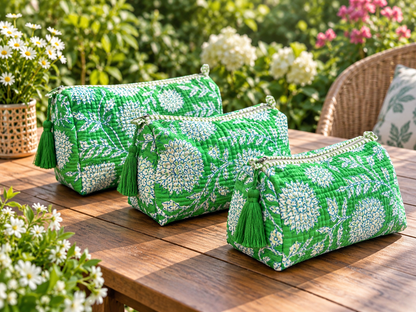 Quilted Makeup/Toiletry Bag
