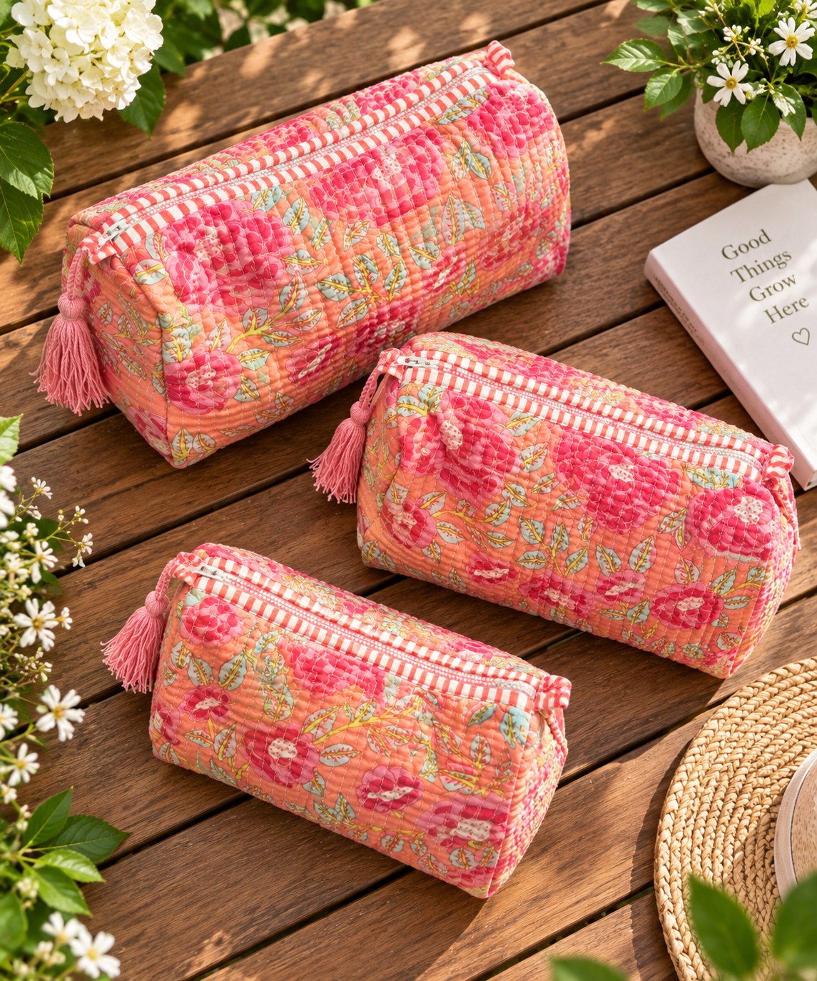 Quilted Makeup/Toiletry Bag