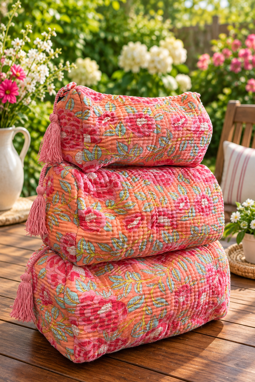 Quilted Makeup/Toiletry Bag